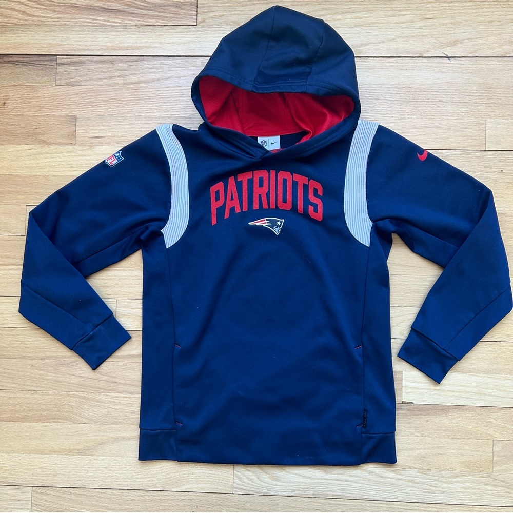 Nike Navy New England Patriots Sideline Athletic Pullover Hoodie